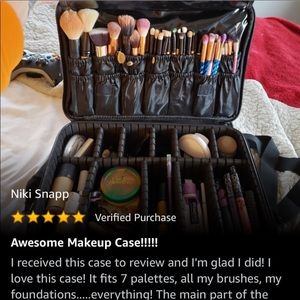 Amazon #1 Travel Makeup Organizer Cosmetic Bag